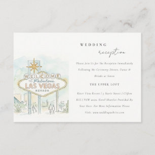 Las Vegas Nevada Landscape Wedding Reception Enclosure Card