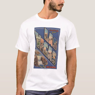 Las Vegas, Nevada - Large Letter Scenes T-Shirt