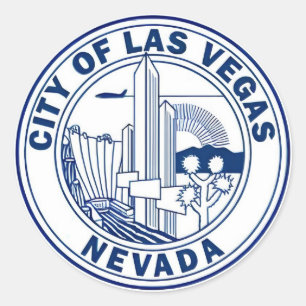 Las Vegas Nevada Official City Seal Round Sticker