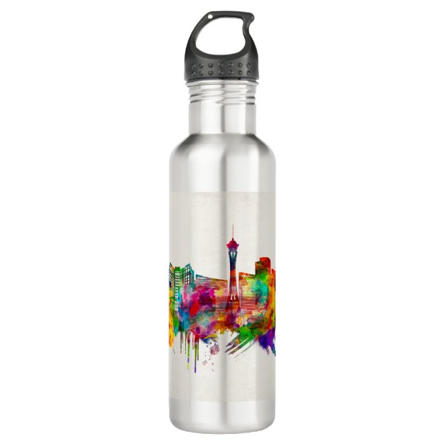 Las Vegas Nevada Skyline 710 Ml Water Bottle (Front)