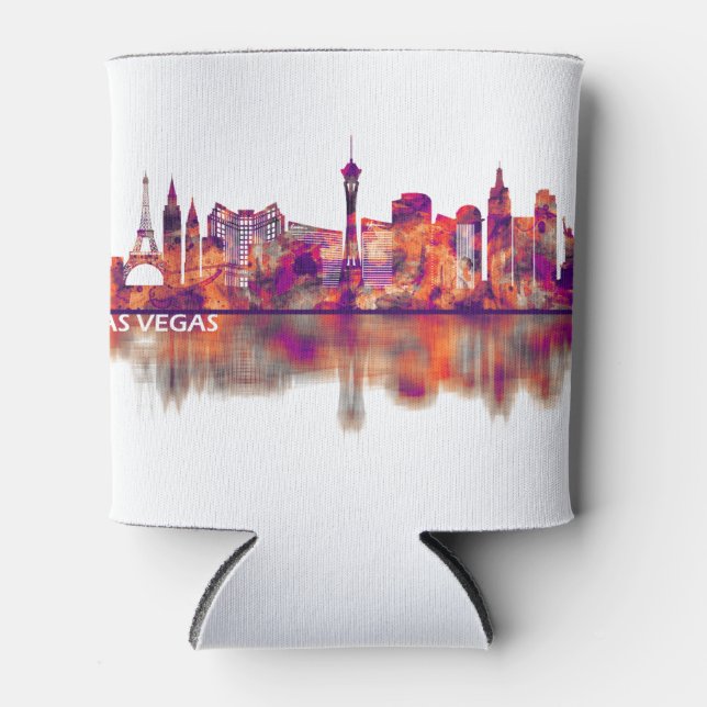 Las Vegas Nevada Skyline Can Cooler (Front)
