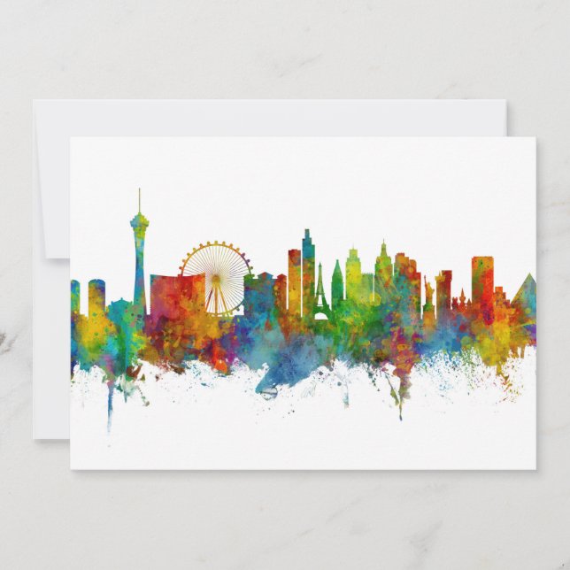 Las Vegas Nevada Skyline Invitation (Front)