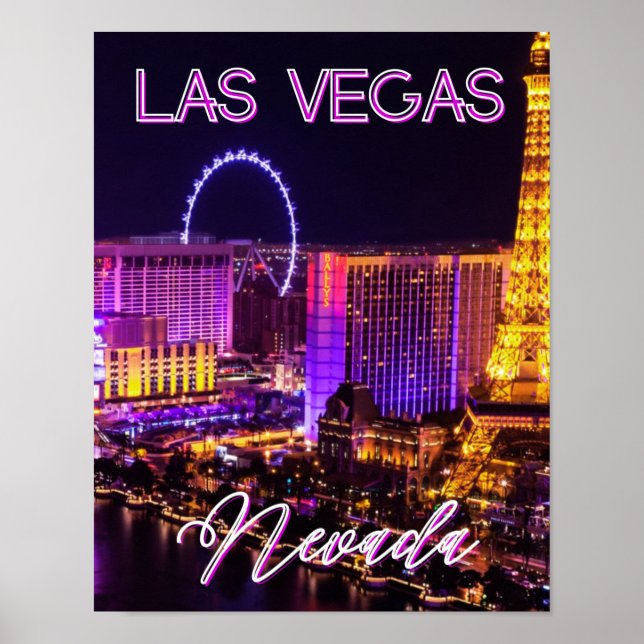 Las Vegas Nevada Skyline   Poster (Front)