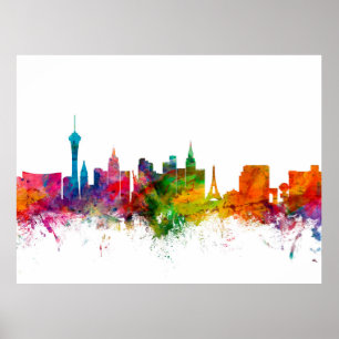 Las Vegas Nevada Skyline Poster