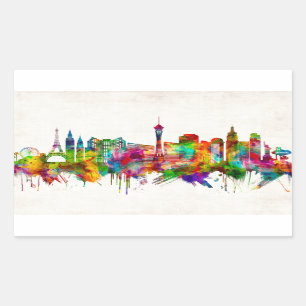 Las Vegas Nevada Skyline Rectangular Sticker