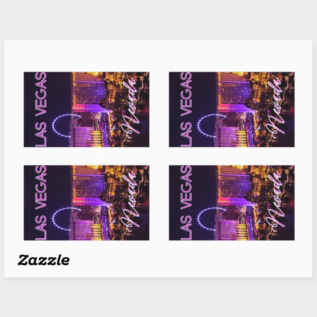 Las Vegas Nevada Skyline   Rectangular Sticker (Sheet)