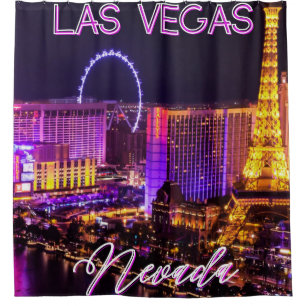 Las Vegas Nevada Skyline Shower Curtain