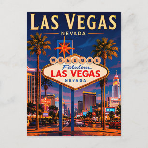 🎰 Las Vegas Nevada Strip And Skyline Postcard