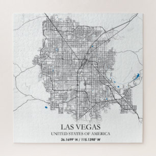 Las Vegas Nevada USA Cities Travel City Map Jigsaw Puzzle