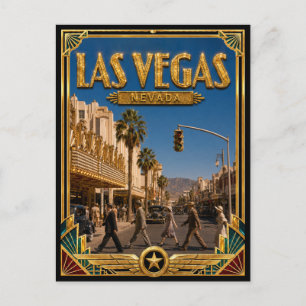 Las Vegas Nevada Vintage Art Deco Golden Age Postcard
