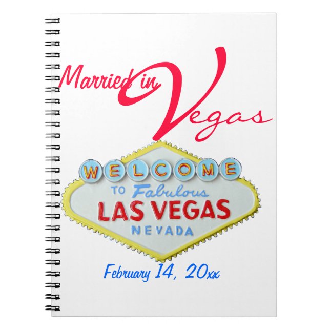 Las Vegas Nevada wedding Notebook (Front)