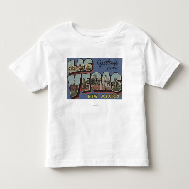 Las Vegas, New Mexico - Large Letter Scenes Toddler T-Shirt (Front)