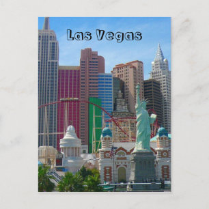 las vegas, new york postcard