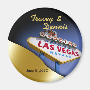 Las Vegas Newlyweds Casino Magnet Favour