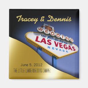 Las Vegas Newlyweds Casino Magnet Favour