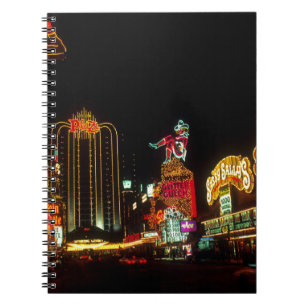 Las Vegas Night Time Neon Lights Casinos Sign Notebook
