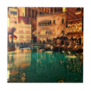 Las vegas Nights Casino Original Abstract Art  Ceramic Tile
