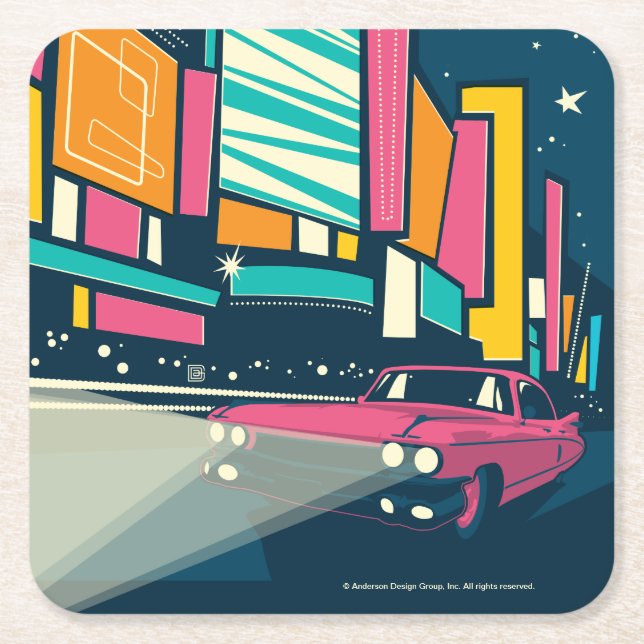 Las Vegas, NV Square Paper Coaster (Front)