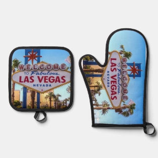 Las Vegas Oven Mitt & Pot Holder Set