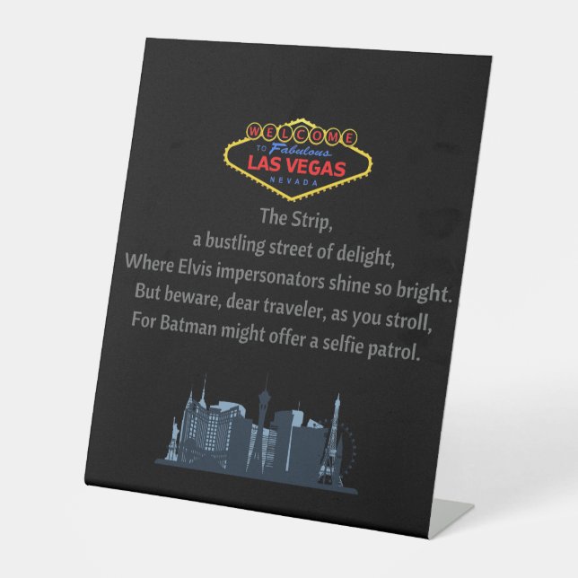 Las Vegas Pedestal Sign (Front)