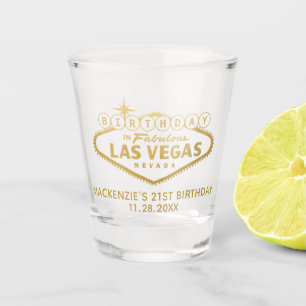 Las Vegas Personalised Birthday Party Favour Shot Glass