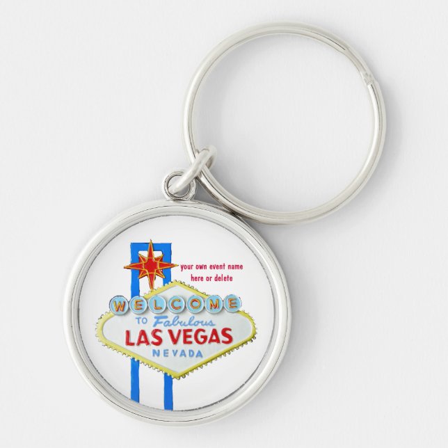 Las Vegas Personalised Event Key Ring (Front)