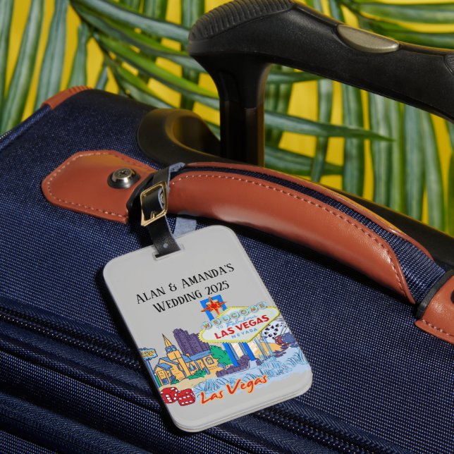 Las Vegas personalised Luggage Tag (Front Insitu 1)