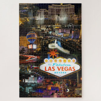 Las Vegas Photo Collage Difficult Jigsaw Puzzle