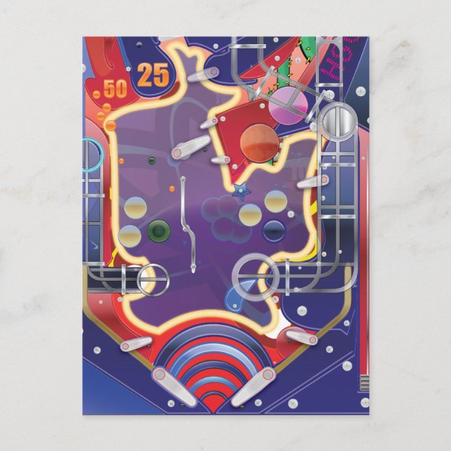 Las Vegas Pinball Machine Postcard (Front)