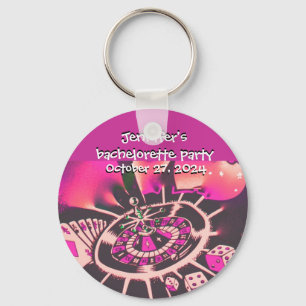 Las Vegas Pink Bachelorette Key Ring