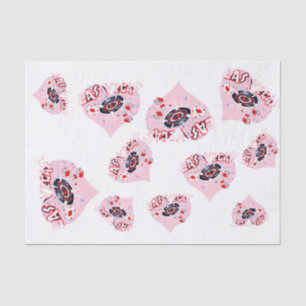 Las Vegas Pink Hearts Girly Tissue Paper