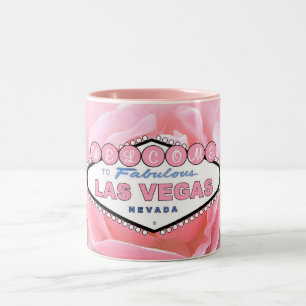 Las Vegas Pink Rose Two Tone Mug