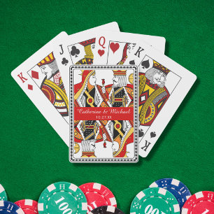 Las Vegas Playing Card King & Queen Wedding Favour