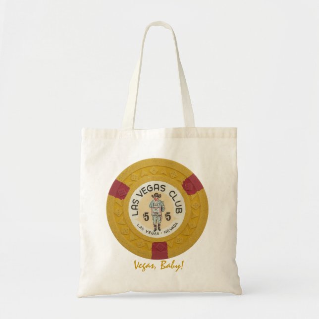Las Vegas Poker Chip Personalised Tote Gift Bag (Front)