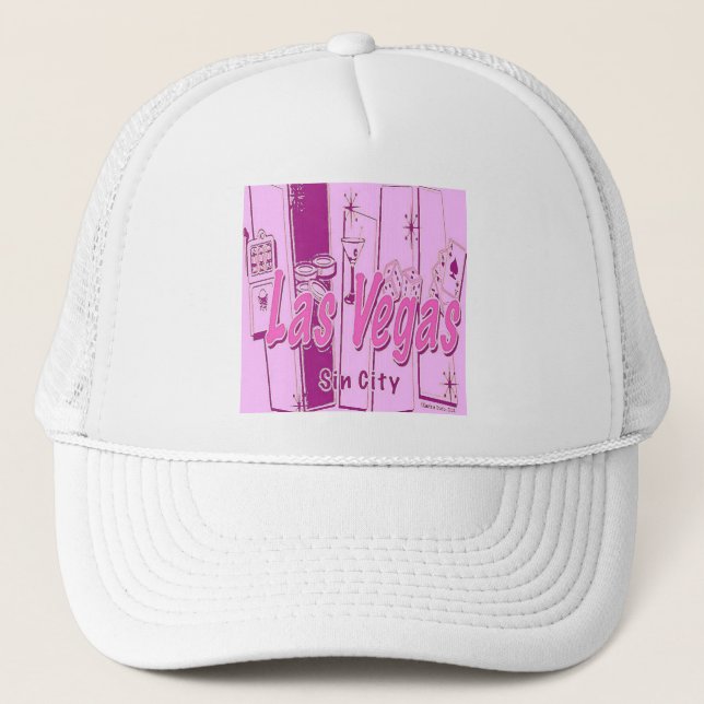 Las Vegas Pop Art Retro Trucker Hat (Front)