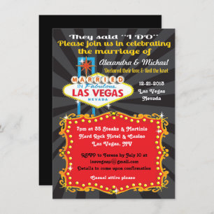 Las Vegas Post Wedding Reception Invitations