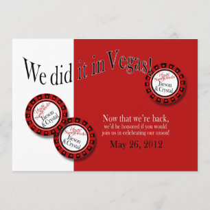 Las Vegas Reception ASK ME 2 put ur name on chips Invitation