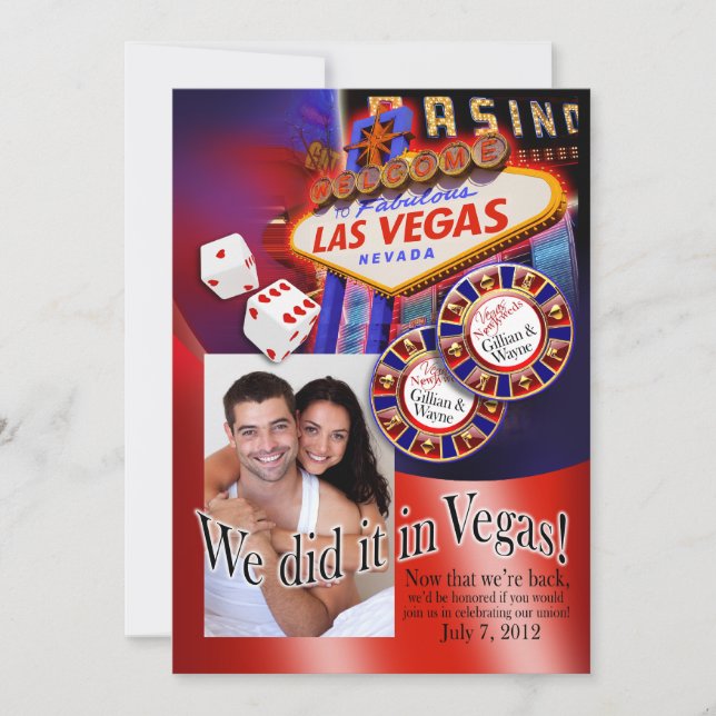 Las Vegas Reception (contact me 2 personalise 4u) Invitation (Front)