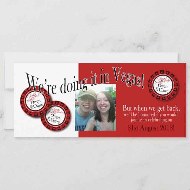 Las Vegas Reception (contact me to personalise 4u) Invitation (Front)