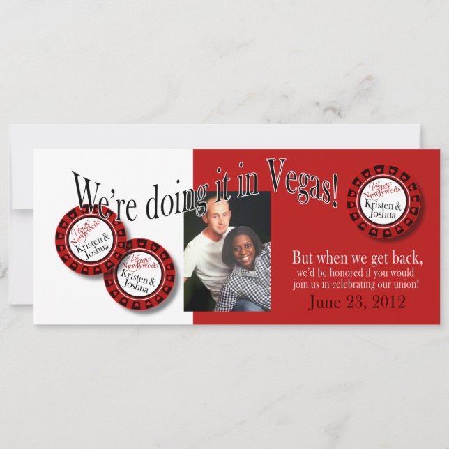 Las Vegas Reception (contact me to personalise 4u) Invitation (Front)