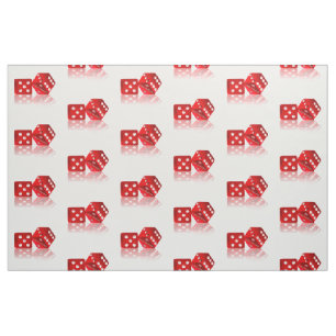 Las Vegas Red Dice Fabric