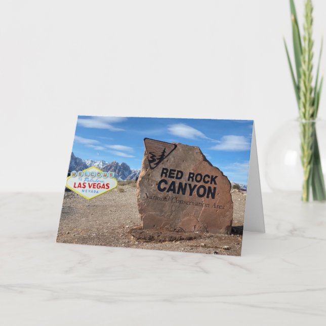 Las Vegas Red Rock Canyon Snow Card (Front)