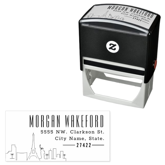 Las Vegas Resident | Modern Deco Skyline  Self-inking Stamp (In Situ)