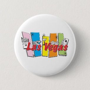 Las-Vegas-Retro 6 Cm Round Badge