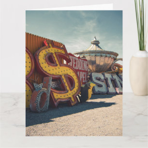 Las Vegas Retro Casino Wedding Card