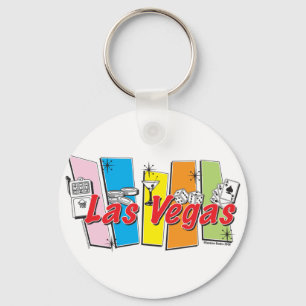 Las Vegas Retro Key Ring
