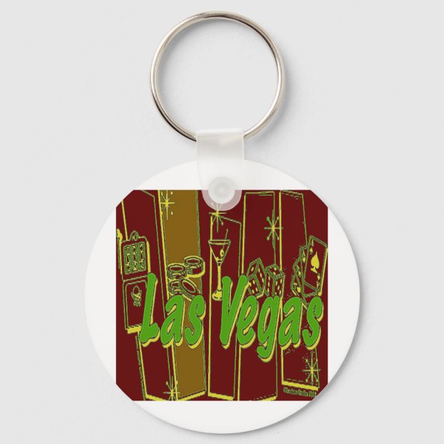 Las Vegas Retro Key Ring (Front)