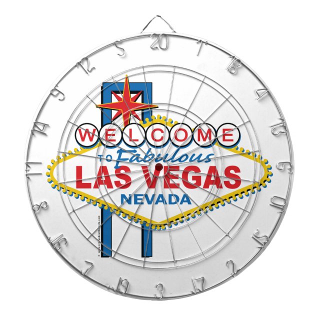Las Vegas Retro Sign Dartboard (Front)