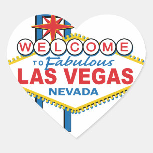 Las Vegas Retro Sign Heart Sticker