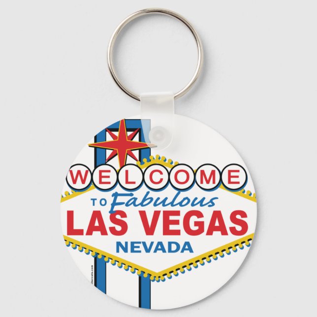 Las Vegas Retro Sign Key Ring (Front)